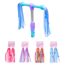 Load image into Gallery viewer, 1Pair Children' Bicycle Handlebar Ribbon Stars Butterflies Tassels Handlebar Plugs Decoration Bicycle Accessories