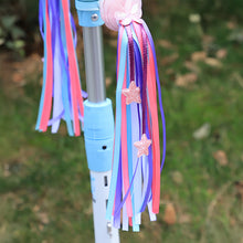 Load image into Gallery viewer, 1Pair Children' Bicycle Handlebar Ribbon Stars Butterflies Tassels Handlebar Plugs Decoration Bicycle Accessories