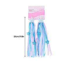 Load image into Gallery viewer, 1Pair Children' Bicycle Handlebar Ribbon Stars Butterflies Tassels Handlebar Plugs Decoration Bicycle Accessories