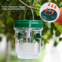 Load image into Gallery viewer, LED Solar Powered Wasp Fly Trap Lights Waterproof Outdoor Hanging Trap Safe Non-Toxic Bee Hornet Traps Reusable Garden Supplies