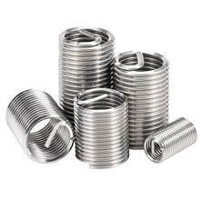 Load image into Gallery viewer, 60Pcs Wire Thread Insert M3 M4 M5 M6 M8 M10 M12 Fastening Thread Insert Stainless Steel Spiral Wire Screw Sleeve Wear Repair Kit