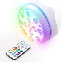 Load image into Gallery viewer, Underwater Lights with Remote Control 13LED Swimming Pool Light IP68 Waterproof Bright Submersible Lamp for Pond/Pool/Aquarium