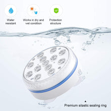 Load image into Gallery viewer, Underwater Lights with Remote Control 13LED Swimming Pool Light IP68 Waterproof Bright Submersible Lamp for Pond/Pool/Aquarium