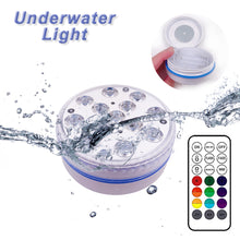 Load image into Gallery viewer, Underwater Lights with Remote Control 13LED Swimming Pool Light IP68 Waterproof Bright Submersible Lamp for Pond/Pool/Aquarium
