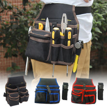 Load image into Gallery viewer, Multifunctional Tool Storage Bag Pouch Belt Electrician Tool Kit Drill Waist Bag Wrench Screwdriver Hardware Tool Bags Organizer