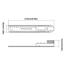 Load image into Gallery viewer, 2 in 1 Digital Angle Detector Scale Suitable for Woodworking Measurement Tools High Accuracy Mutifunction Tools