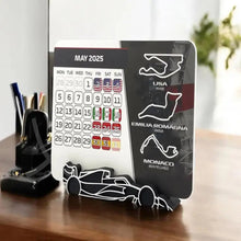 Load image into Gallery viewer, 2025 Calendar For F1 Formula 1 Racing Calendar 2025 Desktop Decoration 2025 Desktop Calendar With F1 Car Stand