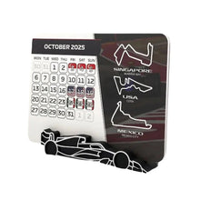 Load image into Gallery viewer, 2025 Calendar For F1 Formula 1 Racing Calendar 2025 Desktop Decoration 2025 Desktop Calendar With F1 Car Stand