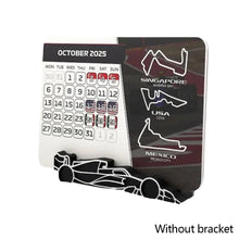 Load image into Gallery viewer, 2025 Calendar For F1 Formula 1 Racing Calendar 2025 Desktop Decoration 2025 Desktop Calendar With F1 Car Stand
