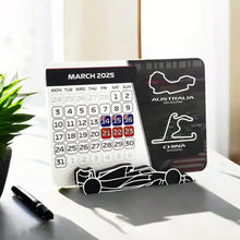 Load image into Gallery viewer, 2025 Calendar For F1 Formula 1 Racing Calendar 2025 Desktop Decoration 2025 Desktop Calendar With F1 Car Stand