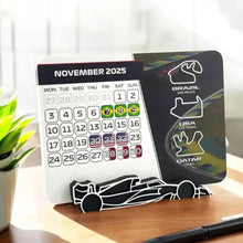 Load image into Gallery viewer, 2025 Calendar For F1 Formula 1 Racing Calendar 2025 Desktop Decoration 2025 Desktop Calendar With F1 Car Stand
