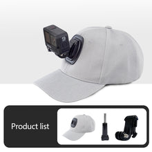 Load image into Gallery viewer, Adjustable Canvas Sun Hat Cap for Gopro Hero 12 11 10 9 8 7 6 5 4 3 insta360 x3 x2 Eken SJCAM DJI OSMO Sport Action Camera