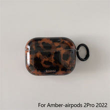 Load image into Gallery viewer, Stylish Dark Color Tortoiseshell Amber Glossy Cover Case For AirPods 1 2 3 4 Pro AirPods Pro 2 Shockproof Protective Case