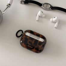 Load image into Gallery viewer, Stylish Dark Color Tortoiseshell Amber Glossy Cover Case For AirPods 1 2 3 4 Pro AirPods Pro 2 Shockproof Protective Case
