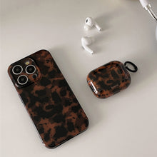 Load image into Gallery viewer, Stylish Dark Color Tortoiseshell Amber Glossy Cover Case For AirPods 1 2 3 4 Pro AirPods Pro 2 Shockproof Protective Case