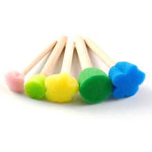 Load image into Gallery viewer, 5/4PCS DIY Wooden/Plastic Sponge Graffiti Painting Brushes for Kids Drawing Kindergarten Early Educational