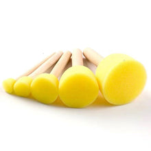 Load image into Gallery viewer, 5/4PCS DIY Wooden/Plastic Sponge Graffiti Painting Brushes for Kids Drawing Kindergarten Early Educational
