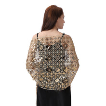 Load image into Gallery viewer, Lace & Sequins Shawl Wraps for Evening Dresses Wedding Decoration Scarf Elegant Hijab Cover for Ramadan Festivals Women's Modest Fashion Floral Shawl