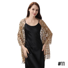 Load image into Gallery viewer, Lace & Sequins Shawl Wraps for Evening Dresses Wedding Decoration Scarf Elegant Hijab Cover for Ramadan Festivals Women's Modest Fashion Floral Shawl
