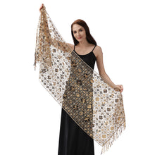 Load image into Gallery viewer, Lace & Sequins Shawl Wraps for Evening Dresses Wedding Decoration Scarf Elegant Hijab Cover for Ramadan Festivals Women's Modest Fashion Floral Shawl