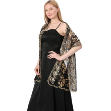 Load image into Gallery viewer, Sequins Shawl Wraps for Evening Dresses Wedding Decoration Scarf Elegant Hijab Cover for Ramadan Festivals Women's Modest Fashion Floral Shawl