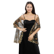 Load image into Gallery viewer, Moon Star Sequins Shawl Wraps for Evening Dresses Wedding Decoration Scarf Elegant Hijab Cover for Ramadan Festivals Women's Modest Fashion Shawl