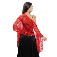 Load image into Gallery viewer, Moon Star Sequins Shawl Wraps for Evening Dresses Wedding Decoration Scarf Elegant Hijab Cover for Ramadan Festivals Women's Modest Fashion Shawl