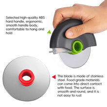 Load image into Gallery viewer, Stainless Steel Pizza Bread Knife Easy-Clean Compact Household Kitchen Gadget Creative Round Roller Knife Pancake Knife with Safety Cover