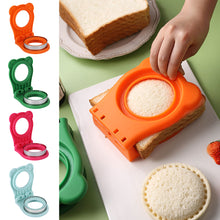 Load image into Gallery viewer, Stainless Steel Round Sandwich Press Mold Sealer Non-Stick Leak-Proof Kawaii Design for Meal Prep Kids’ Lunchbox Camping Snacks