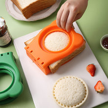 Load image into Gallery viewer, Stainless Steel Round Sandwich Press Mold Sealer Non-Stick Leak-Proof Kawaii Design for Meal Prep Kids’ Lunchbox Camping Snacks