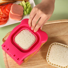 Load image into Gallery viewer, Stainless Steel Square Sandwich Press Mold Sealer Flip Non-Stick Kawaii Design for Meal Prep Kids’ Lunchbox Camping Snacks Bread Toast Mold