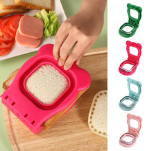 Load image into Gallery viewer, Stainless Steel Square Sandwich Press Mold Sealer Flip Non-Stick Kawaii Design for Meal Prep Kids’ Lunchbox Camping Snacks Bread Toast Mold