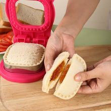 Load image into Gallery viewer, Stainless Steel Square Sandwich Press Mold Sealer Flip Non-Stick Kawaii Design for Meal Prep Kids’ Lunchbox Camping Snacks Bread Toast Mold