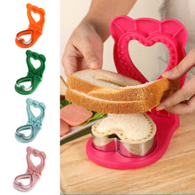 Load image into Gallery viewer, Stainless Steel Heart Shape Sandwich Press Mold Sealer Flip Non-Stick Kawaii Design for Meal Prep Kids’ Lunchbox Camping Snacks Bread Toast Mold