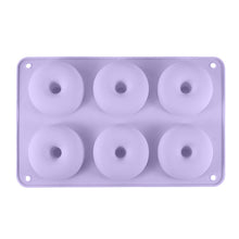 Load image into Gallery viewer, Food-Grade Thick Silicone Donut Mold Heat-Resistant Mochi Donuts Non-Stick Surface For Cake Chocolate & Ice Cubes Baking and Crafts Tool