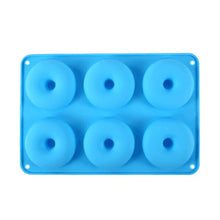 Load image into Gallery viewer, Food-Grade Thick Silicone Donut Mold Heat-Resistant Mochi Donuts Non-Stick Surface For Cake Chocolate & Ice Cubes Baking and Crafts Tool
