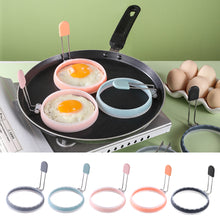 Load image into Gallery viewer, Collapsible Silicone Egg Mold Heat-Resistant Non-Scratch Pan Safe Non-Stick Egg Cooker Ring Leak-Proof Breakfast Maker Kitchen Tools