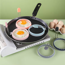 Load image into Gallery viewer, Collapsible Silicone Egg Mold Heat-Resistant Non-Scratch Pan Safe Non-Stick Egg Cooker Ring Leak-Proof Breakfast Maker Kitchen Tools