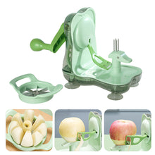 Load image into Gallery viewer, 2-in-1 Stainless Steel Fruit Peeler Hand-Crank Apple Slicer Ergonomic Handle Peel For 6 Seconds Suction Base Apple Pie Prep Fruit Platter Tool