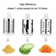 Load image into Gallery viewer, Hand-Crank Vegetable Cutter & Slicer Manual Kitchen Cheese Chopper Machine With 3 Adjustable Sharp Drums Multi-Function Garlic Potato Shredder