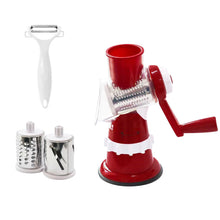 Load image into Gallery viewer, Hand-Crank Vegetable Cutter & Slicer Manual Kitchen Cheese Chopper Machine With 3 Adjustable Sharp Drums Multi-Function Garlic Potato Shredder