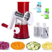 Load image into Gallery viewer, Hand-Crank Vegetable Cutter & Slicer Manual Kitchen Cheese Chopper Machine With 3 Adjustable Sharp Drums Multi-Function Garlic Potato Shredder