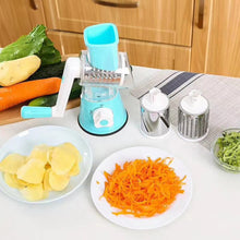 Load image into Gallery viewer, Hand-Crank Vegetable Cutter & Slicer Manual Kitchen Cheese Chopper Machine With 3 Adjustable Sharp Drums Multi-Function Garlic Potato Shredder