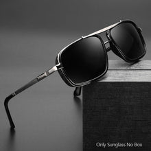 Load image into Gallery viewer, Vintage Retro Men's Punk Sunglasses Double Bridge Thick Metal Frame UV400 Lenses Motorcycle Riding Sunglasses