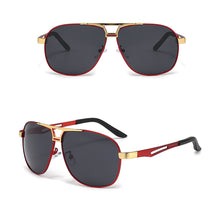 Load image into Gallery viewer, Square Polarized Sunglasses Men Lightweight Metal Frame Sun Glasses UV400 Protection Anti-Glare Cycling Driving Shades