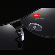 Load image into Gallery viewer, Square Polarized Sunglasses Men Lightweight Metal Frame Sun Glasses UV400 Protection Anti-Glare Cycling Driving Shades