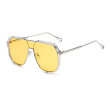 Load image into Gallery viewer, Double Bridge Sunglasses Oversized Polygonal Frame Fashion-Forward UV400 Shades Retro Modern Unisex Sun Glasses for Streetwear Outdoor