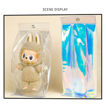 Load image into Gallery viewer, For 17cm Labubu V2 V3 15cm Cotton Doll Outfit Crossbody Pain Bag PVC Storage Bag Dolls Display Bag