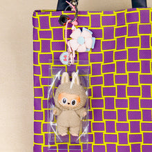 Load image into Gallery viewer, For 17cm Labubu V2 V3 15cm Cotton Doll Outfit Crossbody Pain Bag PVC Storage Bag Dolls Display Bag