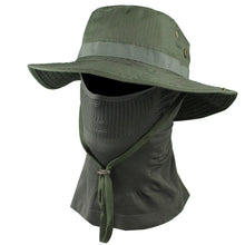 Load image into Gallery viewer, Outdoor Men Camouflage Boonie Cap Hat Neck Face Mask Foldable Soft Hat Hunting Fishing Wide Brimmed Hat Sunshade Caps